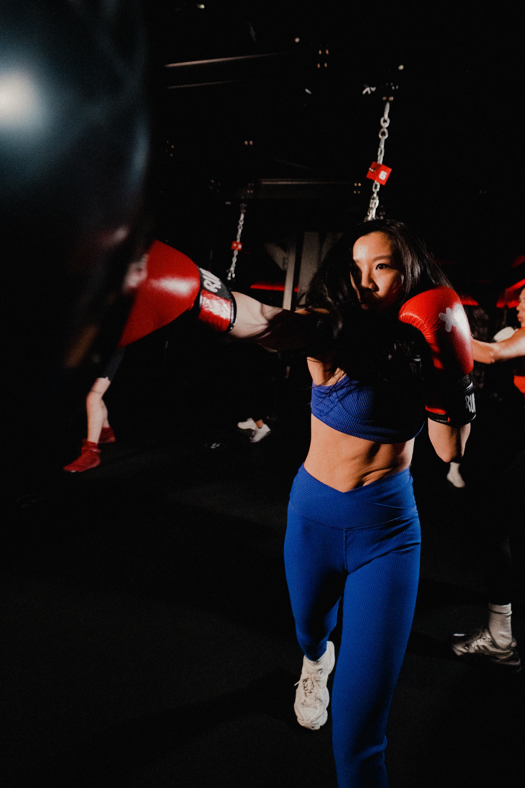 Aqua bag boxing class at Rumble Boxing Alpharetta in Alpharetta, GA