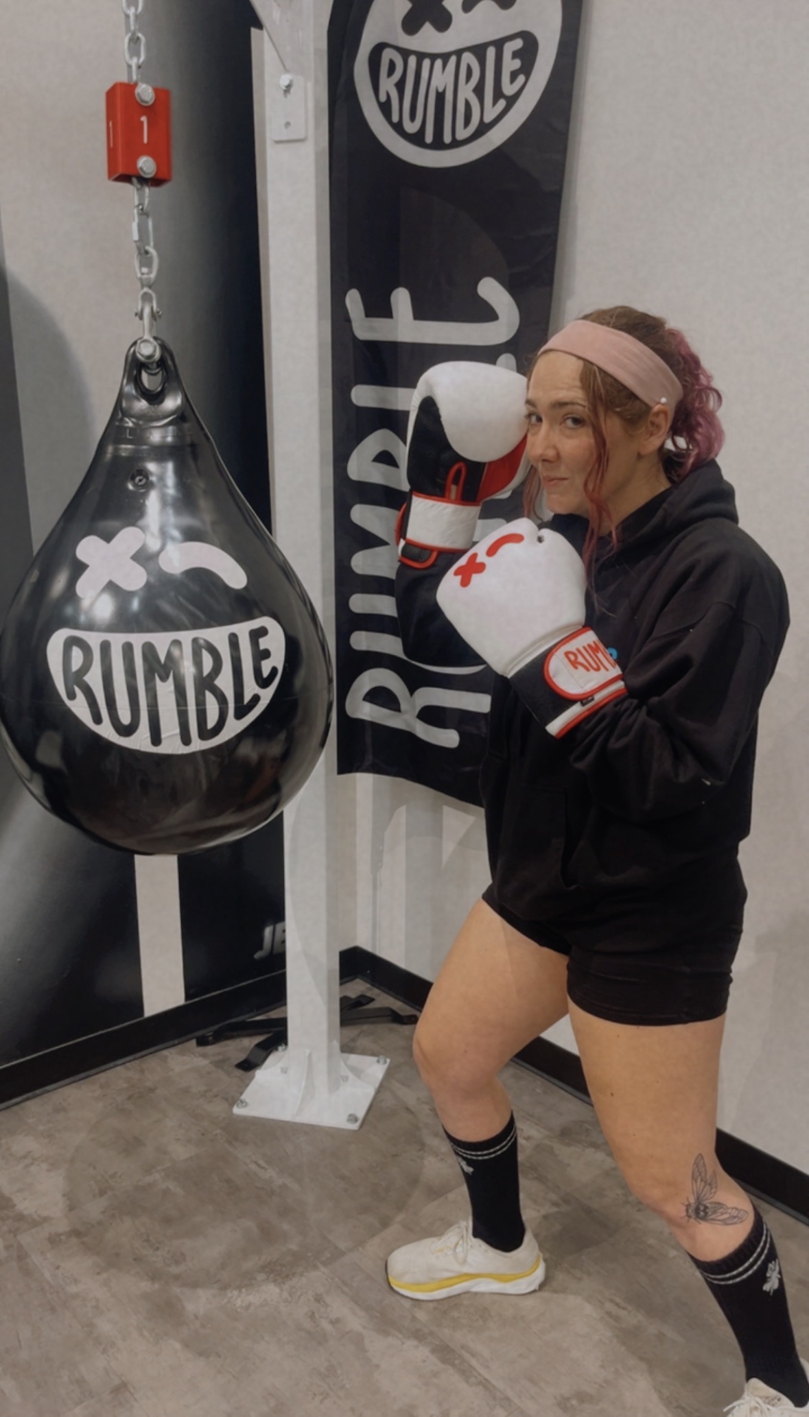 Coach Lindsay, boxing coach at Rumble Boxing Alpharetta. Pro Roller Derby Athlete · High Energy